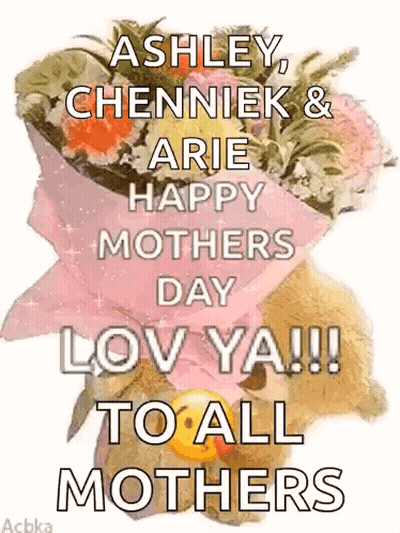 Ashley, Chenniek & Arie Happy Mothers Day GIF