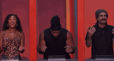 Ashley Keano And Vinci Sitting In A Row GIF