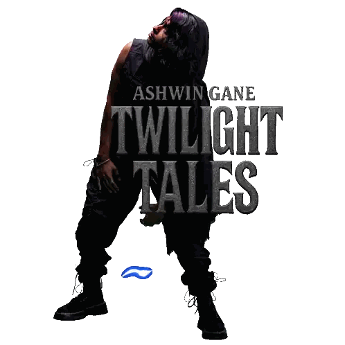 Ashwin Gane Twilight Tales Poster With A Woman Dancing Sticker