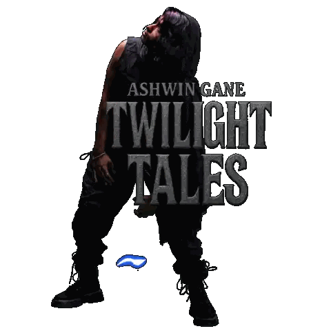 Ashwini Gane Twilight Tales Logo With A Woman Sticker