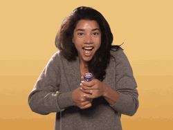 Asian Girl Confetti Party Pop GIF