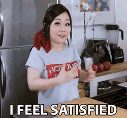 Asian Girl Feel Satisfied GIF
