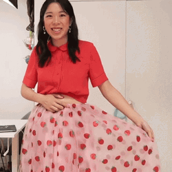 Asian Girl Showing Skirt GIF