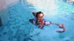 Asian Guy Drowns Grabbing Chips In Water GIF
