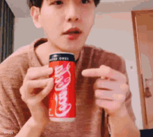 Asian Guy Holding Coke Drink GIF