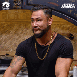 Asian Muscleman Grimace Facial Expression GIF