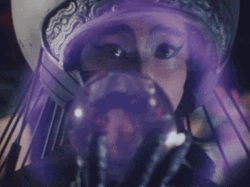 Asian Psychic Glowing Crystal Ball GIF