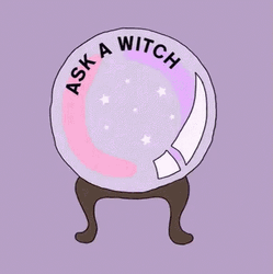 Ask A Witch Crystal Ball Shimmering GIF