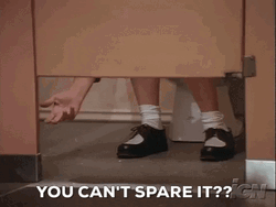 Asking Toile Paper Spare Change GIF