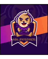 Aso Super Hero Dog With Headphones And Controller Sticker