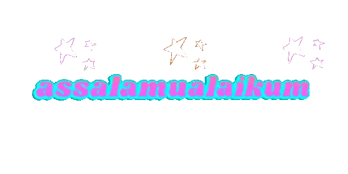 Assalamualaikum Word With Stars Sticker