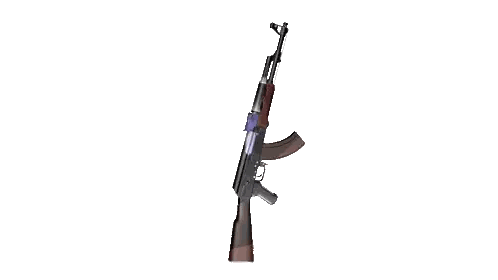 Assault Rifle With Purple Barrel Sticker