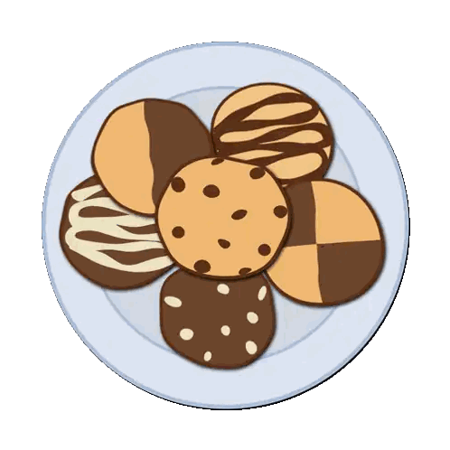Assorted Cookies On White Surface Sticker