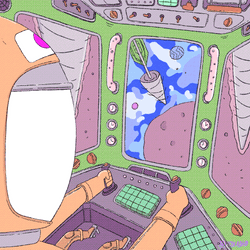 Asteroid Aesthetic Animation GIF