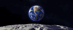 Asteroid Earth Hitting Moon GIF