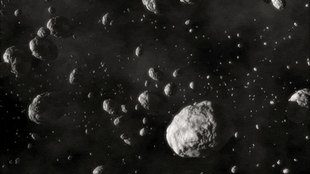 Asteroid Floating In The Sky GIF