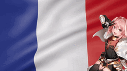 Astolfo Peace Out Waving French Flag GIF