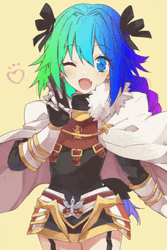 Astolfo Wink Rainbow Hair GIF