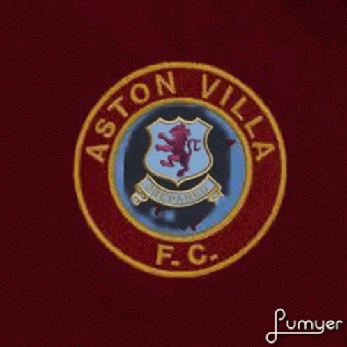 Aston Villa Logo Surrounded By Fire GIF