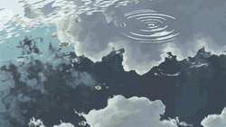 Astounding Anime Sky Reflected In Water  GIF