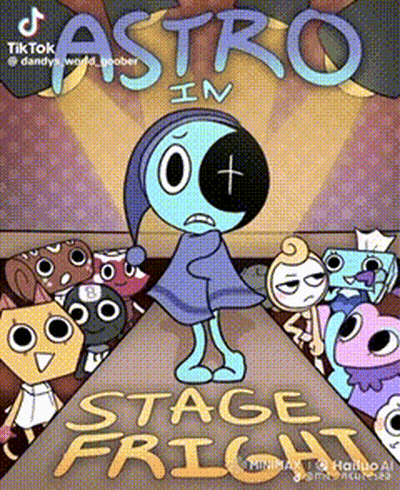 Astro In Stage Fright Poster Cartoon On Stage GIF