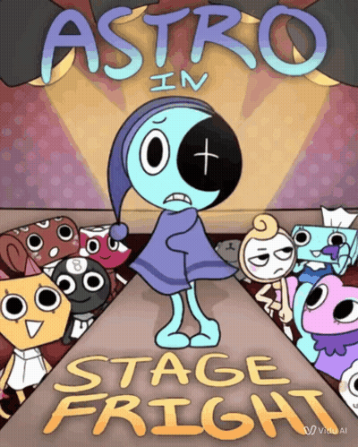 Astro In Stage Fright Poster With Cartoon Character GIF