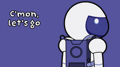 Astronaut C'mon Let's Go GIF