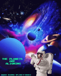 Astronaut Clapping With Planet GIF
