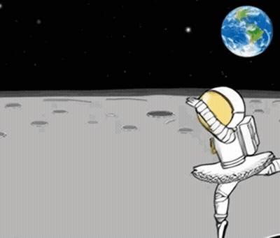 Astronaut Dancing On The Moon GIF