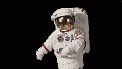 Astronaut Helmet And Space Suit Close Up GIF