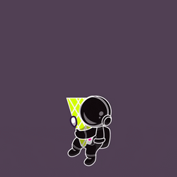Astronaut Ice Cream With Saturn On Top GIF