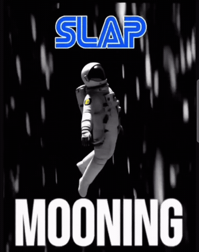 Astronaut Poster Slap Mooning GIF