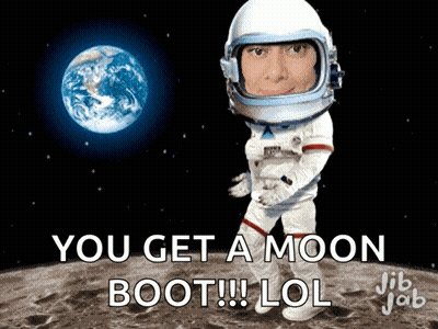 Astronaut Saying You Get A Moon Boot GIF