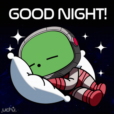 Astronaut Sleeping On Pillow Saying Good Night GIF