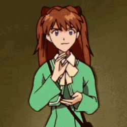 Asuka Evangelion Clapping Hands GIF