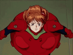 Asuka Evangelion Fat Suit GIF