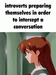 Asuka Evangelion Introverts Preparing GIF