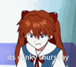 Asuka Evangelion It's Dinky Thursday GIF