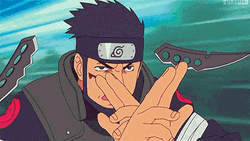 Asuma Sarutobi Blow Attack Naruto Anime GIF