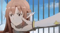 Asuna Gets Angry Holding Her Face GIF