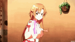 Asuna Showing Her Knife Skills GIF