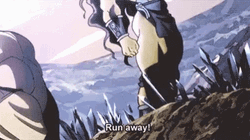 Athletic Anime Running Away Joseph Joestar GIF