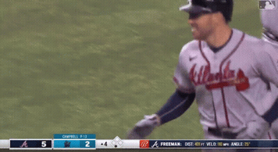 Atlanta Braves Baseball Player Celebrating GIF