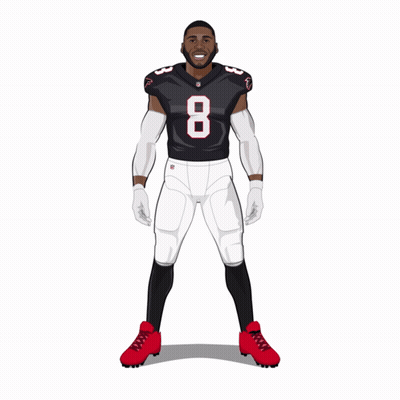 Atlanta Football Player Holding Football GIF