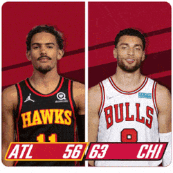 Atlanta Hawks (56) Vs. Chicago Bulls (63) Half-Time Break GIF