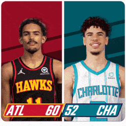 Atlanta Hawks (60) Vs. Charlotte Hornets (52) Half-Time Break GIF