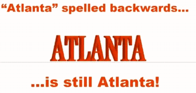Atlanta Spelled Backwards In Red Letters GIF