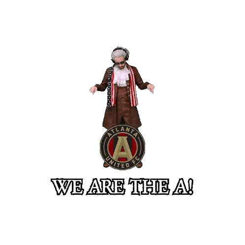 Atlanta United FC Logo With Gold A Sticker
