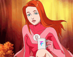 Atom Eve Drinks Coffee GIF