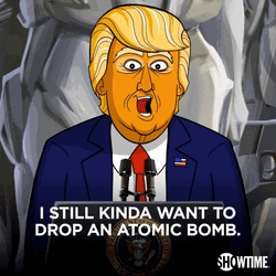 Atomic Bomb Donald Trump Cartoon GIF
